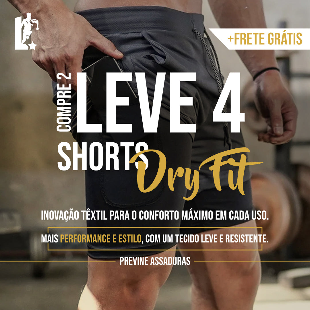 Short Academia Dry Fit - COMPRE 2 LEVE 4