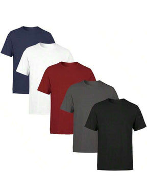 Kit 5 Camisetas Masculina Gola Fit  Luks