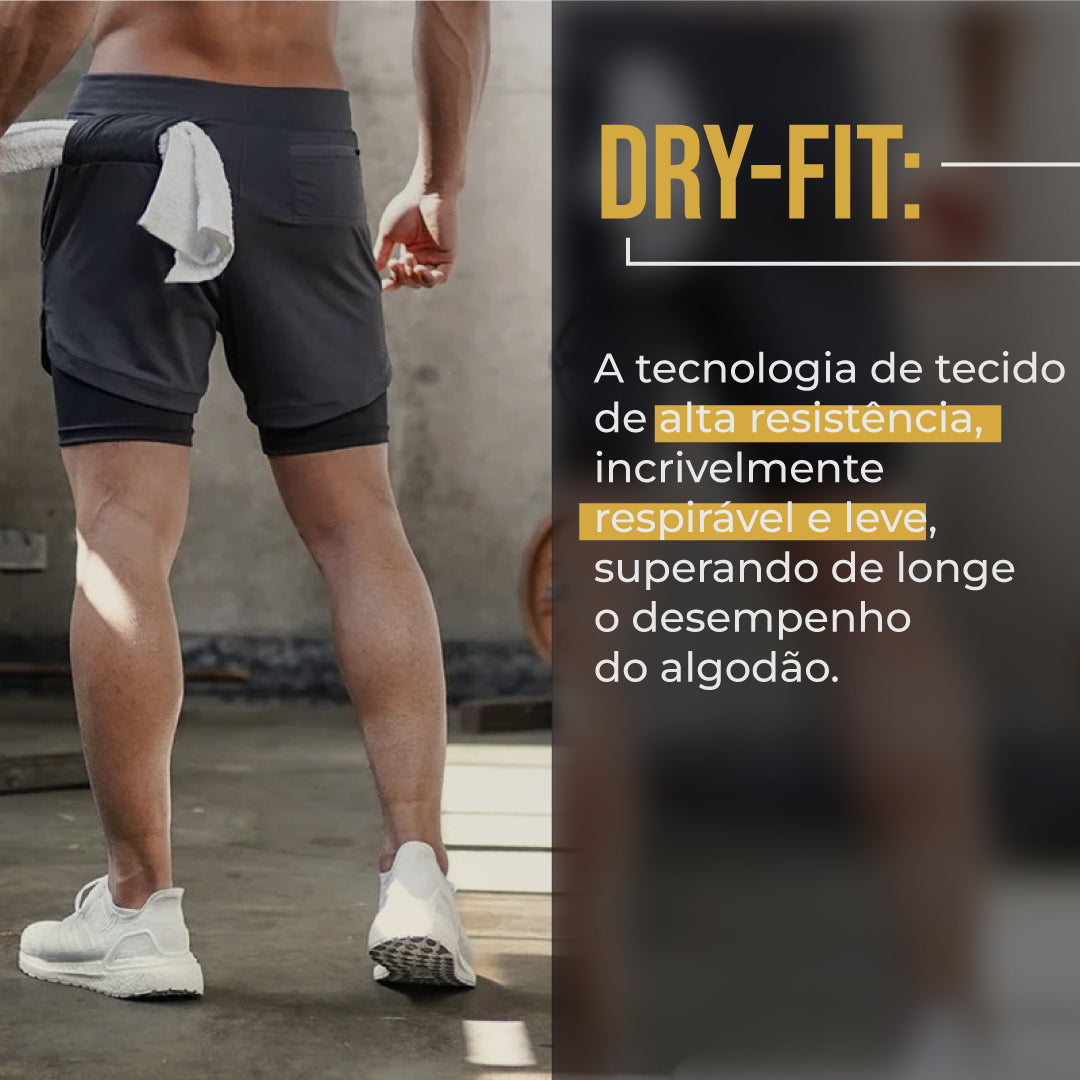 Short Academia Dry Fit - COMPRE 2 LEVE 4