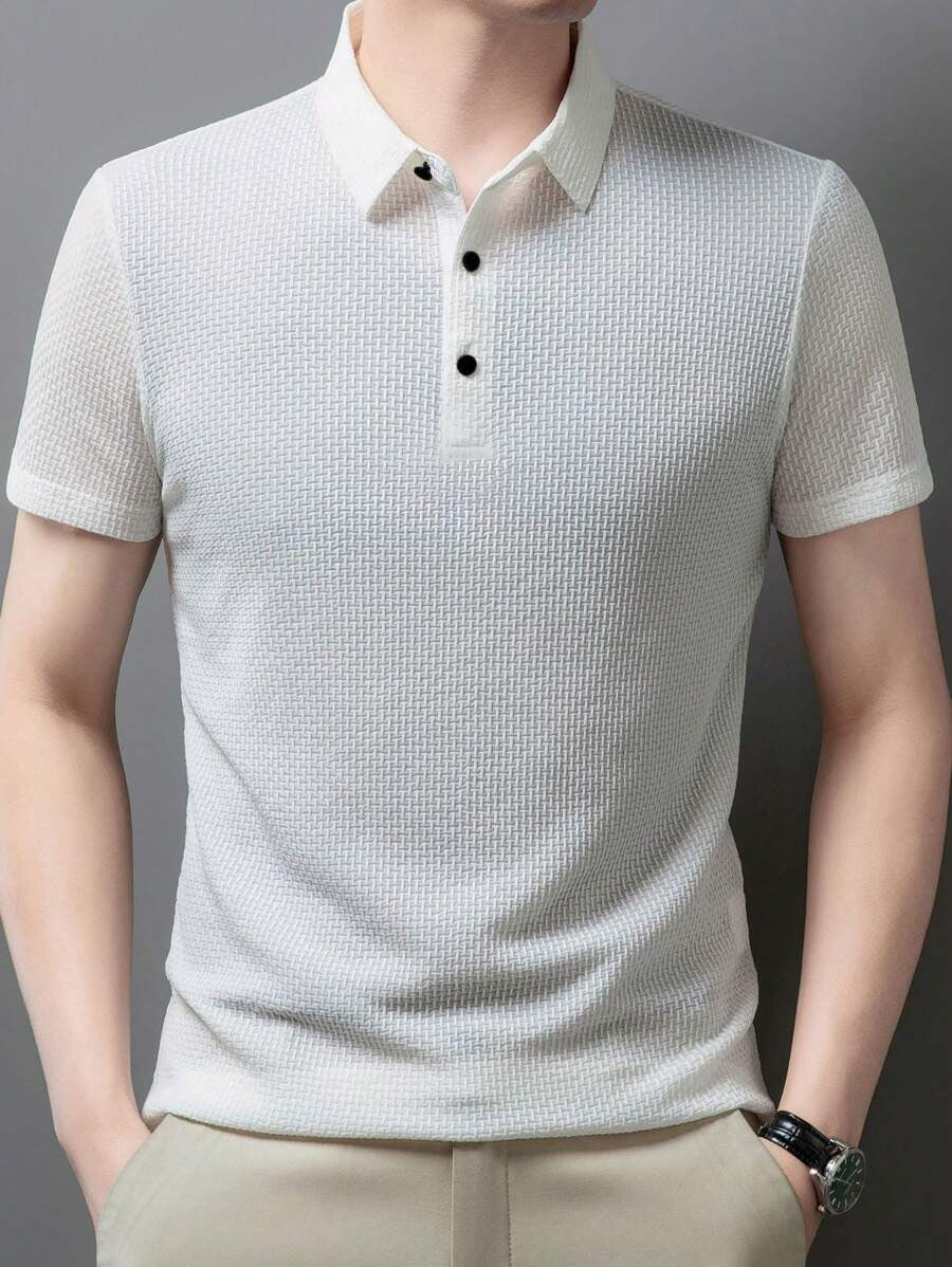 Camisa Polo Masculina Seda Gelo Ice Silk