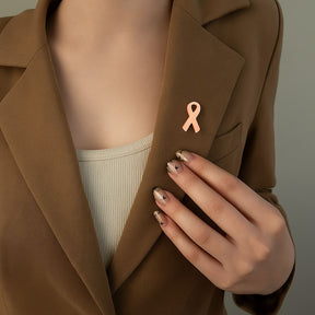 Pin de Lapela Laço Solidário - Acessório Elegante em Aço Inoxidável - Símbolo de Conscientização e Apoio