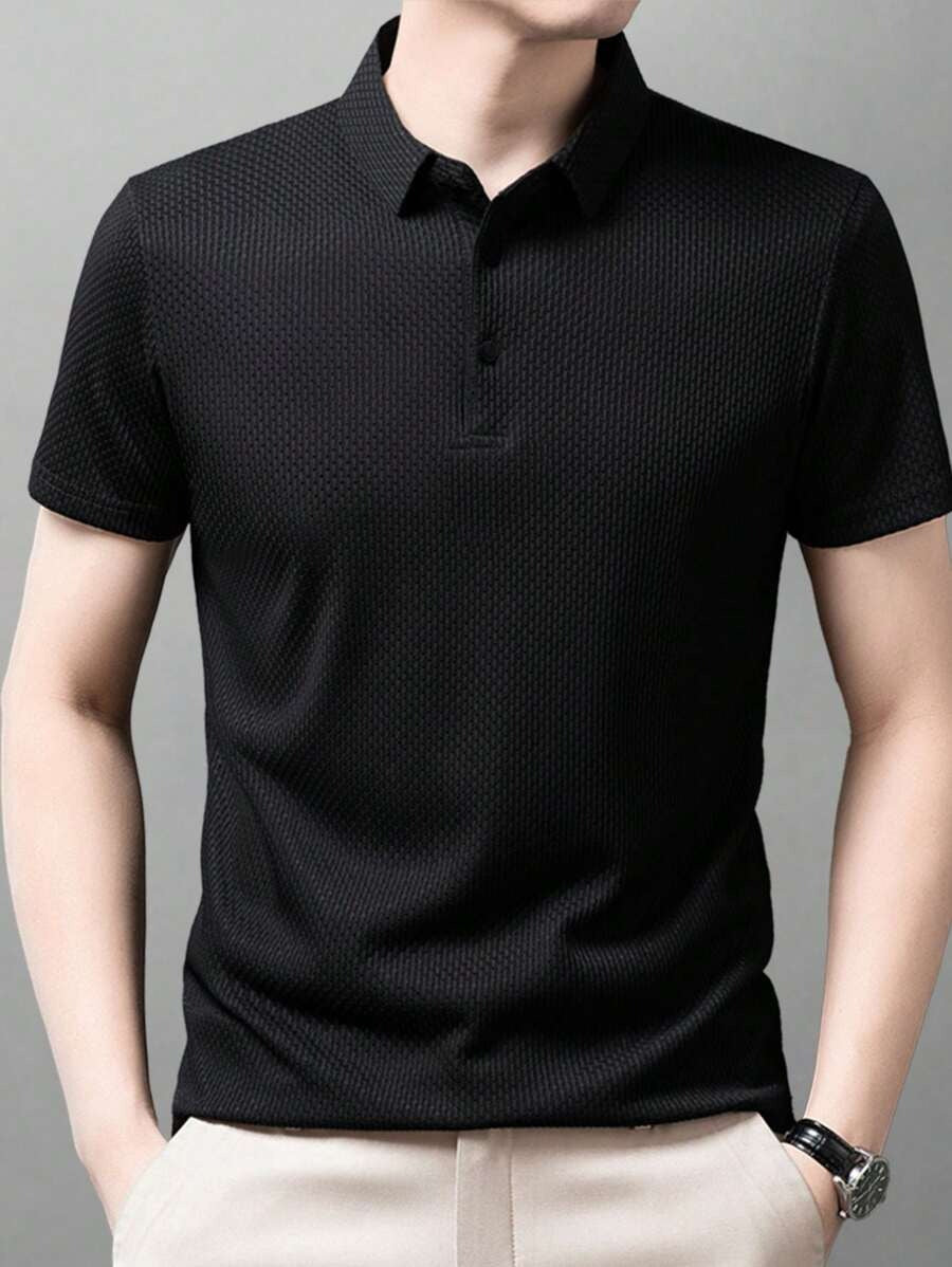 Camisa Polo Masculina Seda Gelo Ice Silk